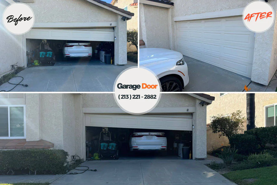 Before and after: garage door repair Spokane Valley, WA